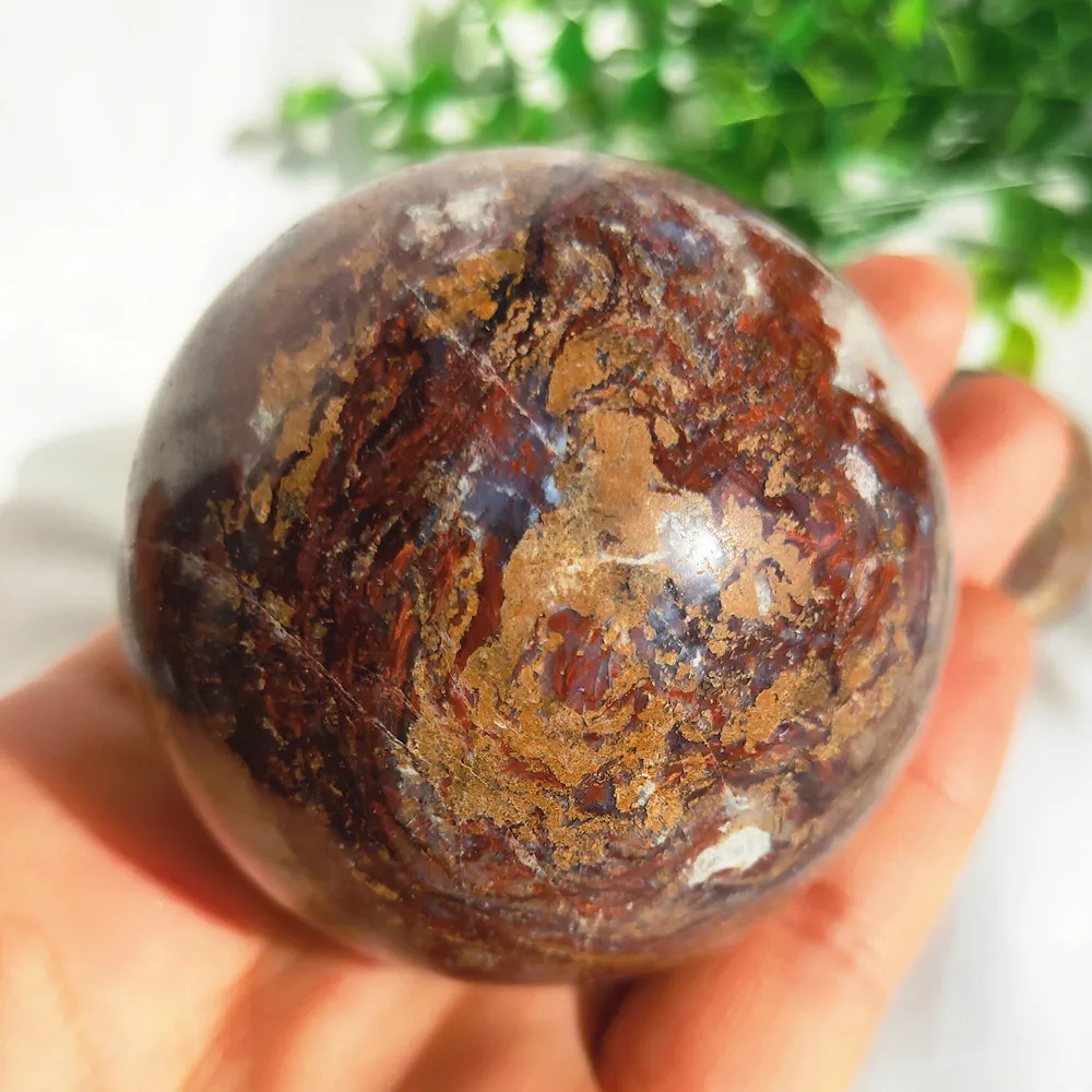 

Кварцевый шар из питерсита Blueusb, красный, 4-6 см