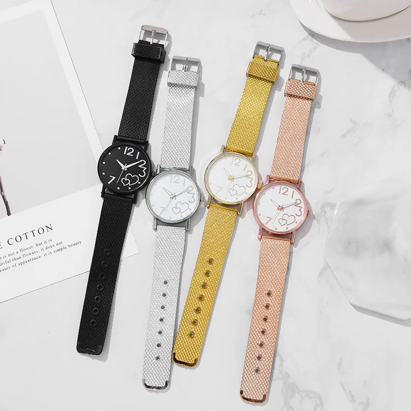 Leisure Fashion Network With Love Shaped Women's Quartz Watch Is A Must-have Choice For Giving Friends And Wives As Gifts Luxury