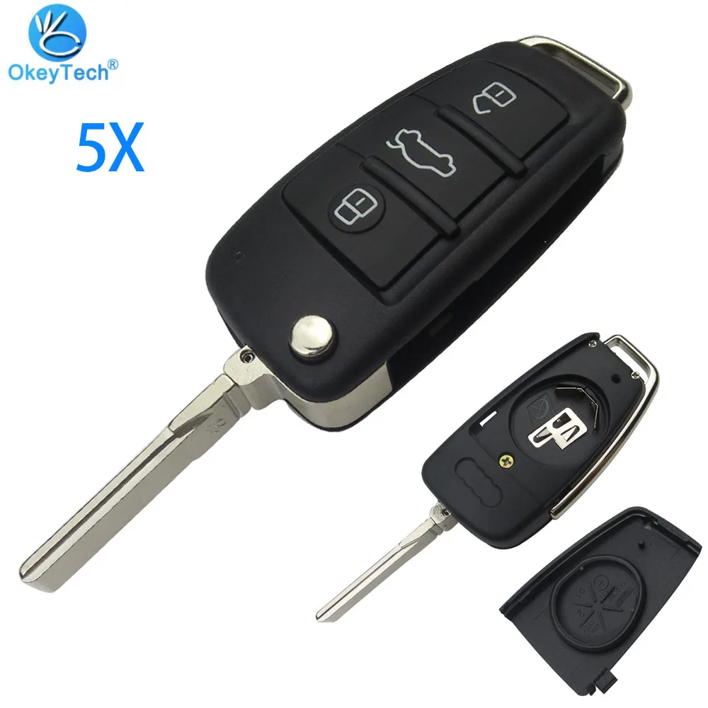 OkeyTech 5 шт. 3-кнопочный раскладной складной пульт дистанционного управления