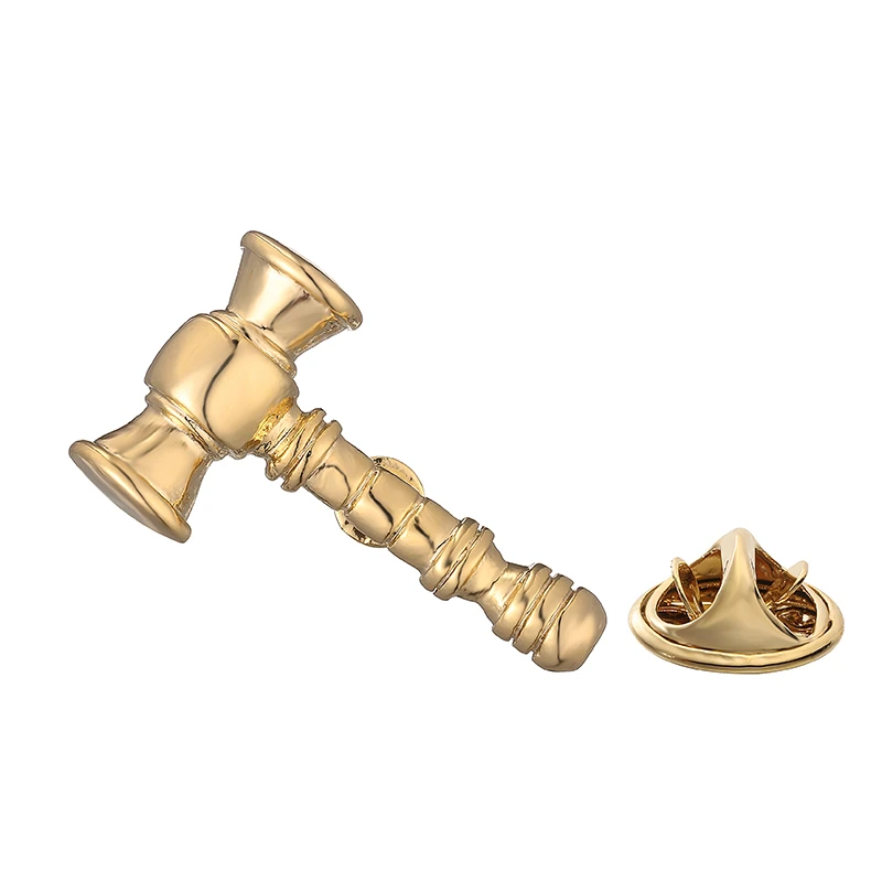 Высококачественная брошь судьи Молот модный бренд джинсовая одежда шляпа шарф