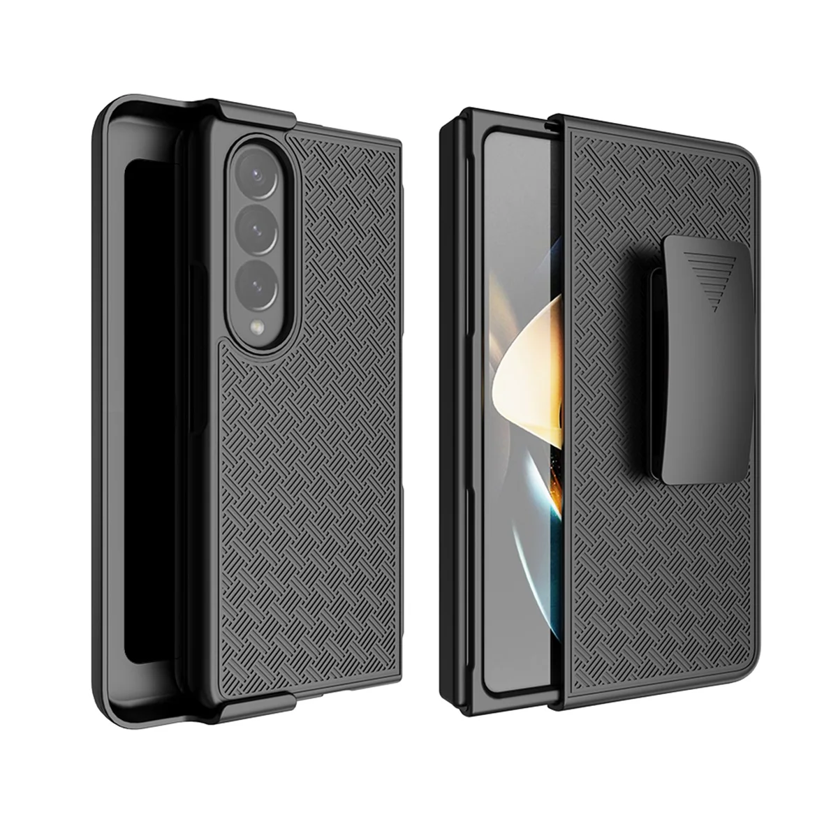 Anti-Falling Back Clip Protective Cover Case for Samsung Galaxy Z Fold 4 Fold4 Fold3 Fold 3 Zfold4 Non-Slip Mobile Phone Bag