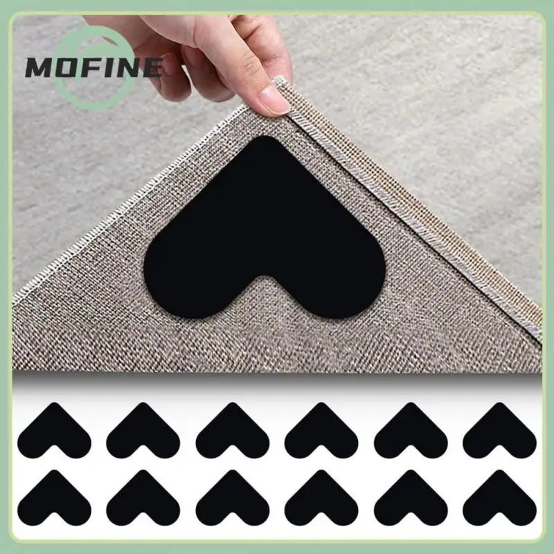 

2023 New Area Rug Pad Non-slip Silicone Carpet Tape Corner Side Gripper Washable Anti-slip Sticker Wholesale Rug Tape Stickers