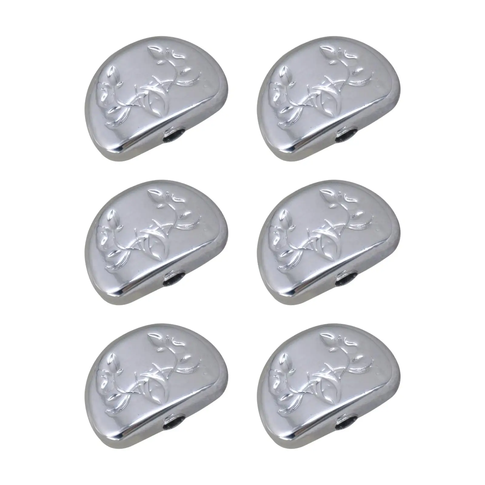 

6 шт. универсальные кнопки для настройки гитары, металлические кнопки, узоры для вырезания, детали для струн электрогитары, детали для фольк...