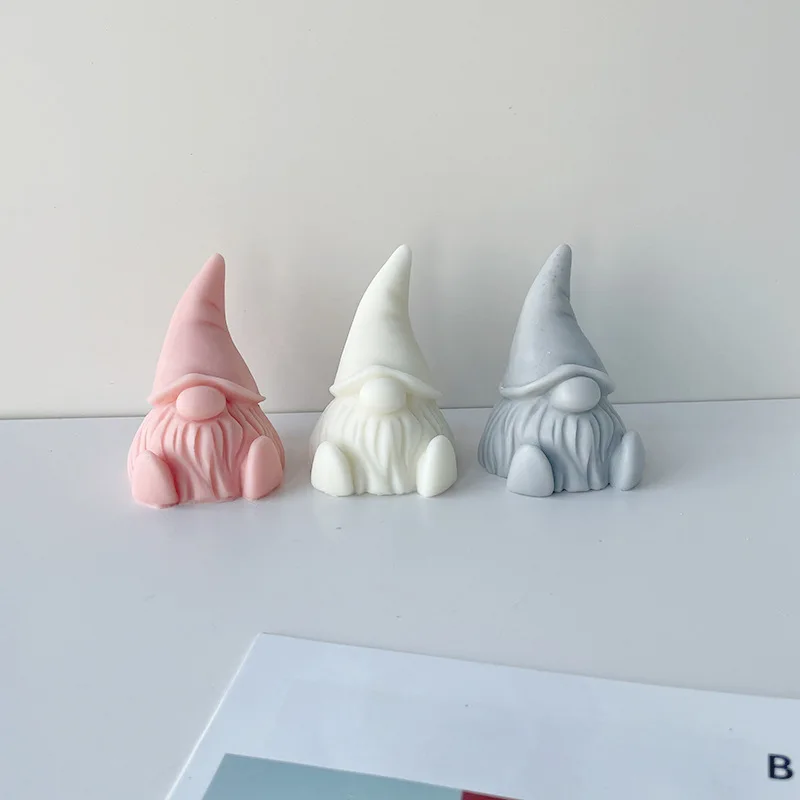 Силиконовая форма для свечи без лица в виде Санта-Клауса сделай сам