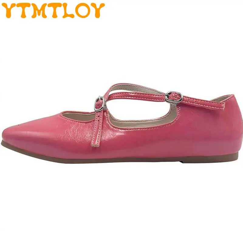 

Туфли женские на плоской подошве, французская нишевая Повседневная универсальная обувь с перекрестными ремешками, Мэри Джейн, весна-лето ...