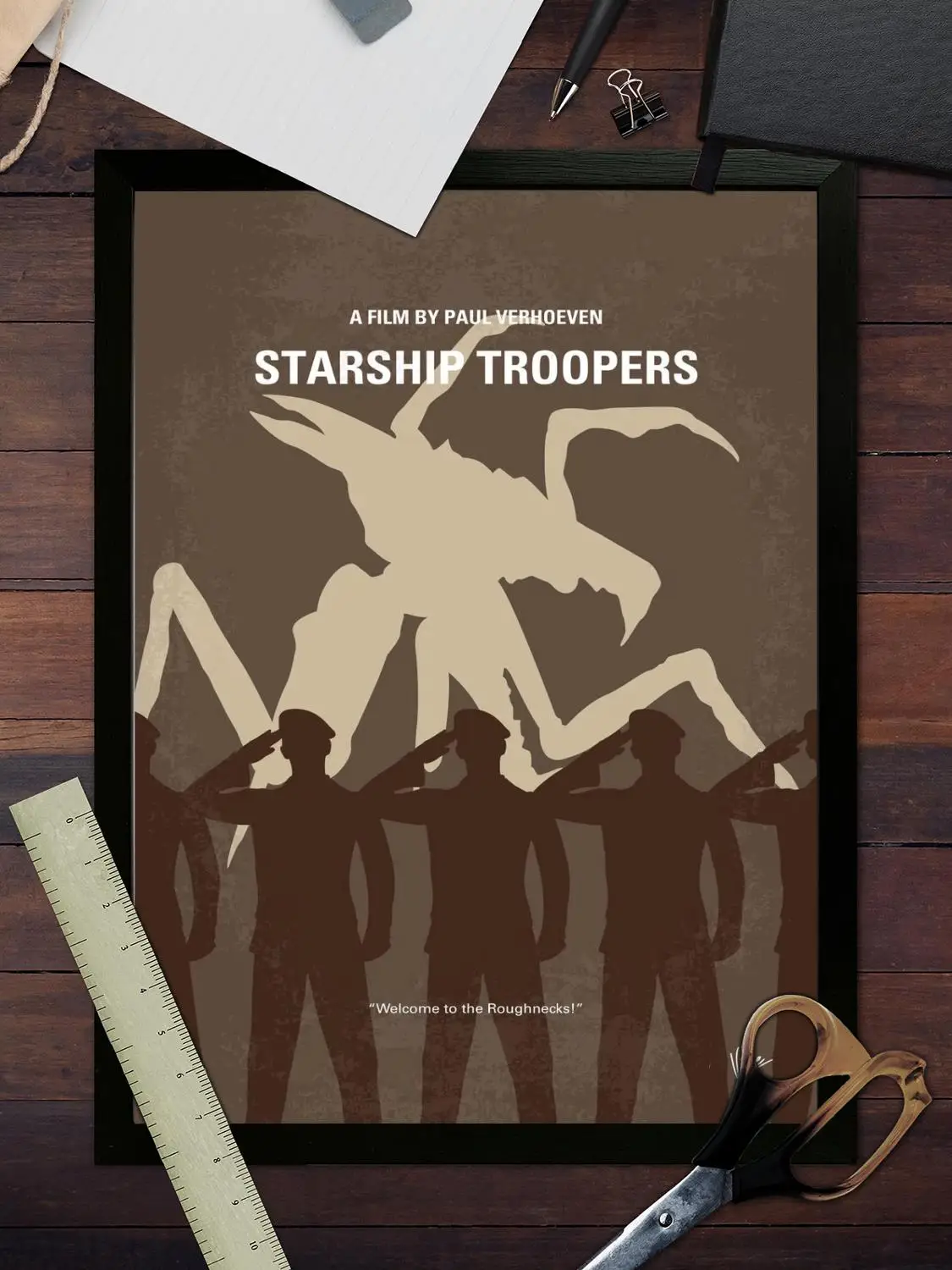 Звездный корабль-солдат минимальный холст художественный постер настенная