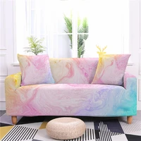 pink blue marble elastic sofa covers for living room non slip abstract art stretch couch cover chair slipcover 1234 seaters