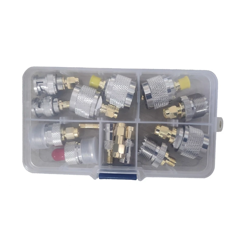 

14pcs BNC UHF SMA Connector RF Coaxial Adapter Antenna Converter for Radio
