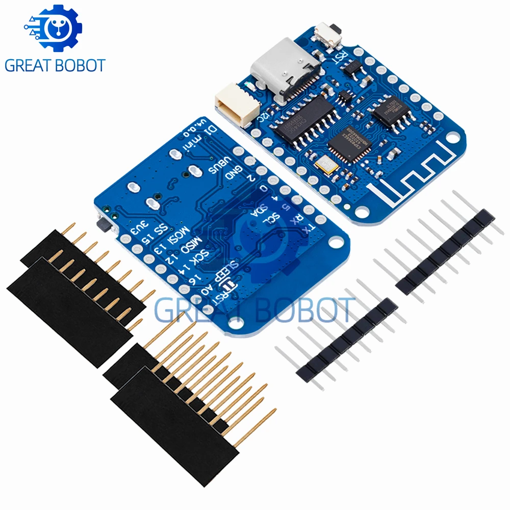 Фото Для WEMOS D1 Mini V4.0.0 TYPE-C USB WIFI Плата Интернета вещей на базе ESP8266 4 МБ MicroPython Nodemcu для Arduino, совместимая №5