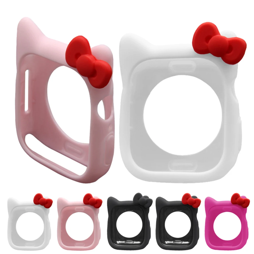 

Cute Cartoon Women Soft Silicone Cover Bumper for Apple Watch 8 7 41 45mm Protective Case for IWatch 6 5 4 se 40 44mm 38 42mm