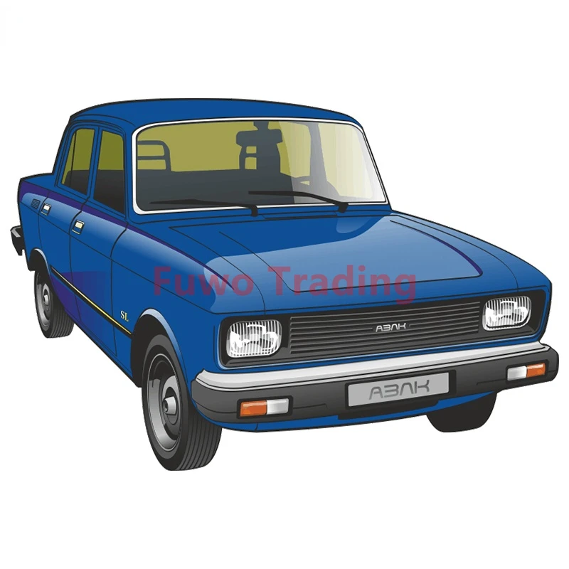 

Fuwo Trading Funny Boutique Animation Car PVC Stickers AZLK Moskvich 2140 Colorful and Decals Car Accessories