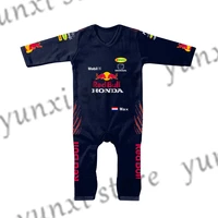 new season new f1 red 2021 championship team kids baby jumpsuit outdoor indoor bull baby boy baby girl crawling suit sportswear