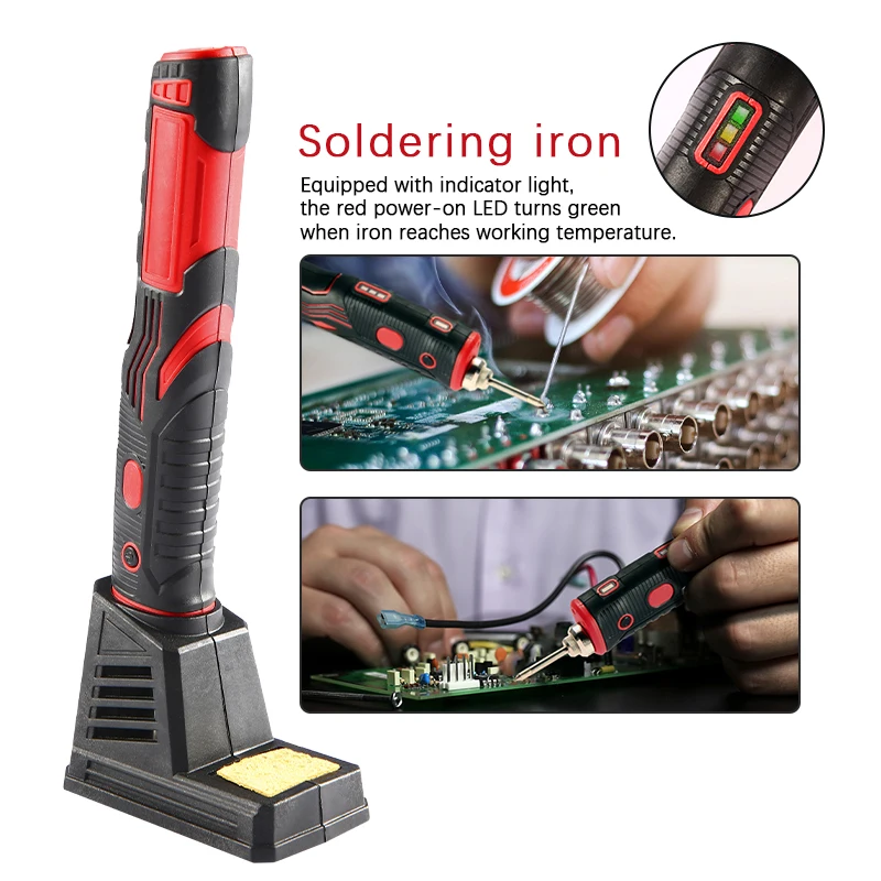 

450°C 8W Cordless Electric Solder Iron Wireless Charging Soldering Iron Rechargeable Lithium Battery