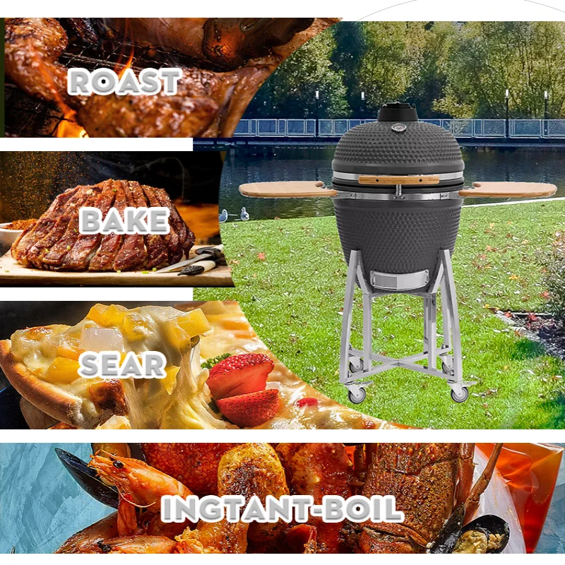 Высококачественный керамический гриль kamado на заказ размер 20-26 дюймов для продажи