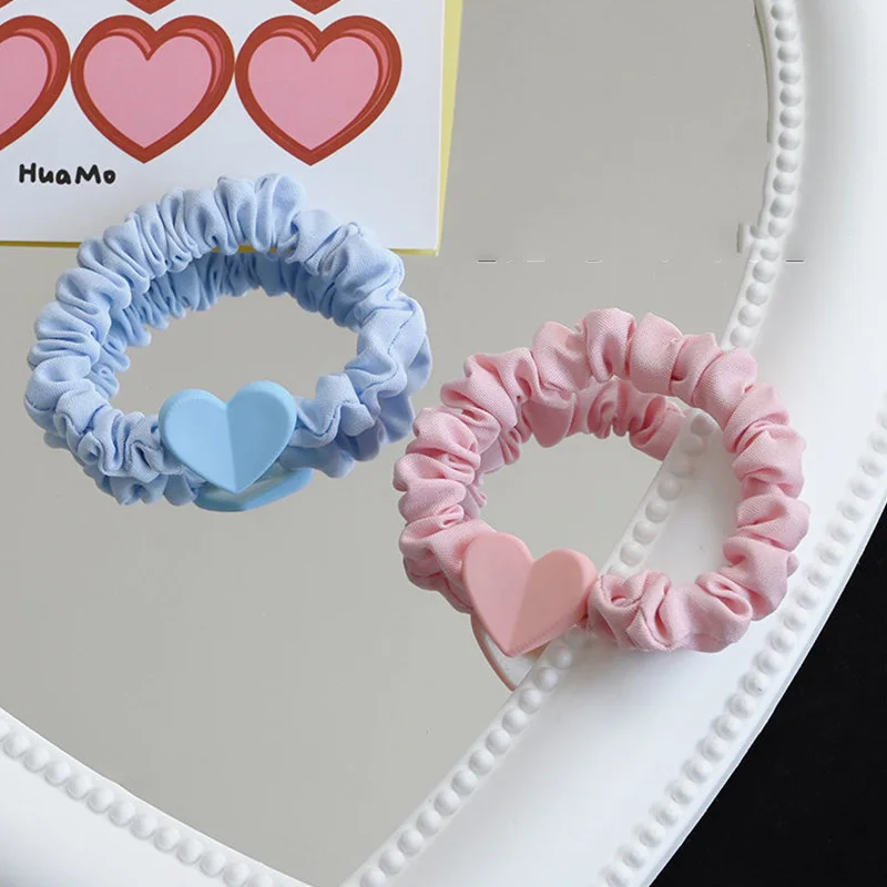 

1 шт., резинка для волос с сердечком, в Корейском стиле