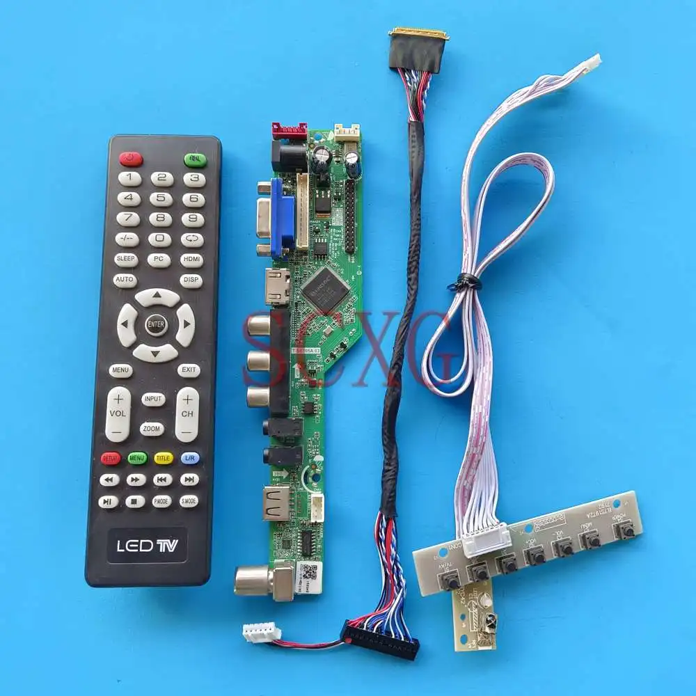 

LED LCD Controller Board Kit Fit B140RW02 V0 USB HDMI-Compatible VGA AV Laptop Matrix 14" 1600 900 Analog TV Signal 40 Pin LVDS