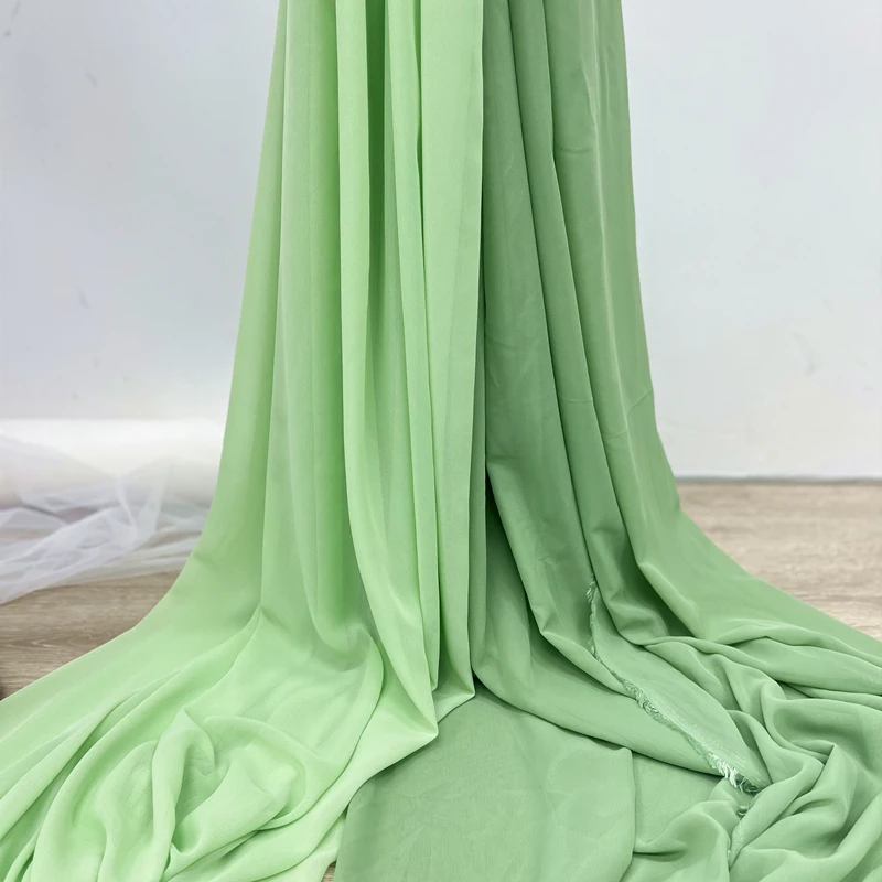Оливковая зеленая шифоновая ткань свадебное украшение для вечеринки жоржет