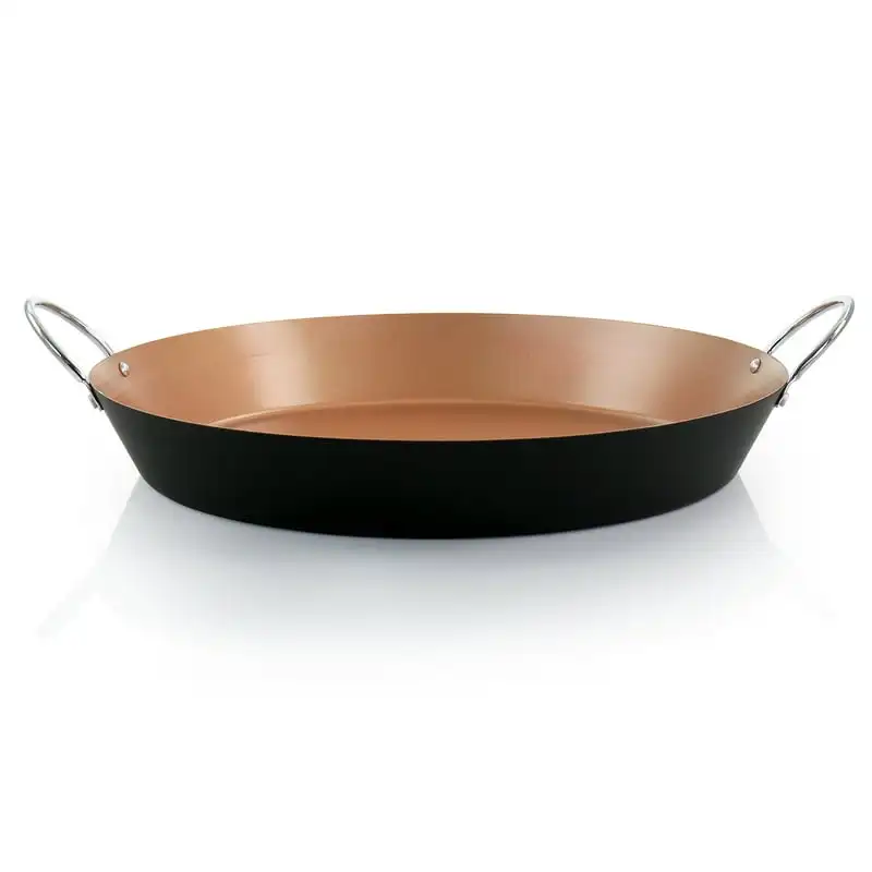 

Carbon Steel Nonstick 16 Inch Paella Pan in Copper