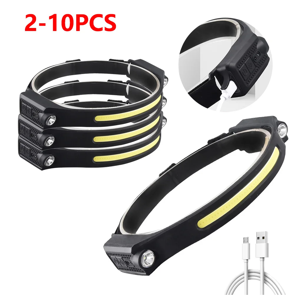 

XPE COB LED Headlamp Wave Induction 400lm Waterproof Safety Work Headlight 869 Type-C USB Rechargeable Safety Work Headlight