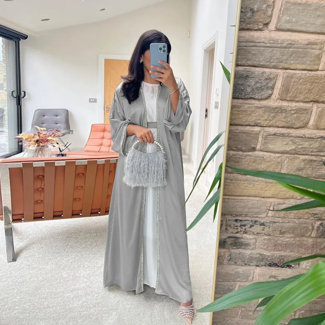 Рисунок 3 - Кимоно Abaya Дубай роскошное атласное