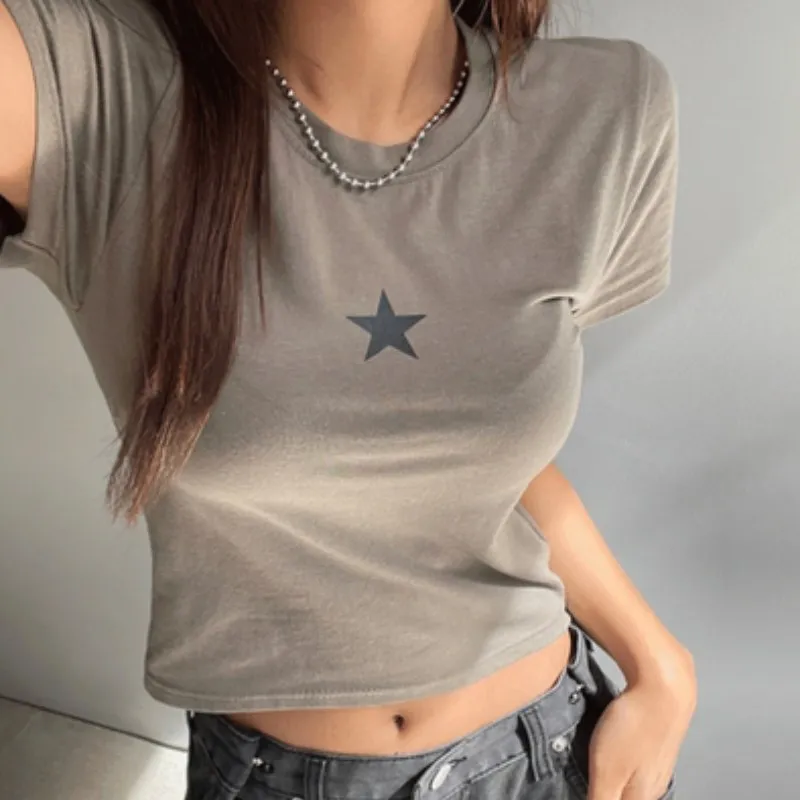 Женская одежда футболка s y2k рубашки эстетическая летняя детская графическая эмо