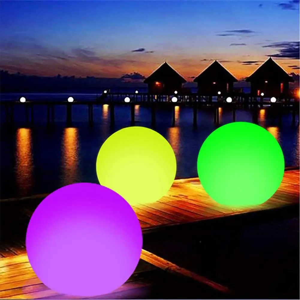 40Cm Remote Floating Pool Lights LED Garden Ball Light Outdoor Colors Waterproof Lawn Lamp Toy Swimming Wedding Party Decor - купить по