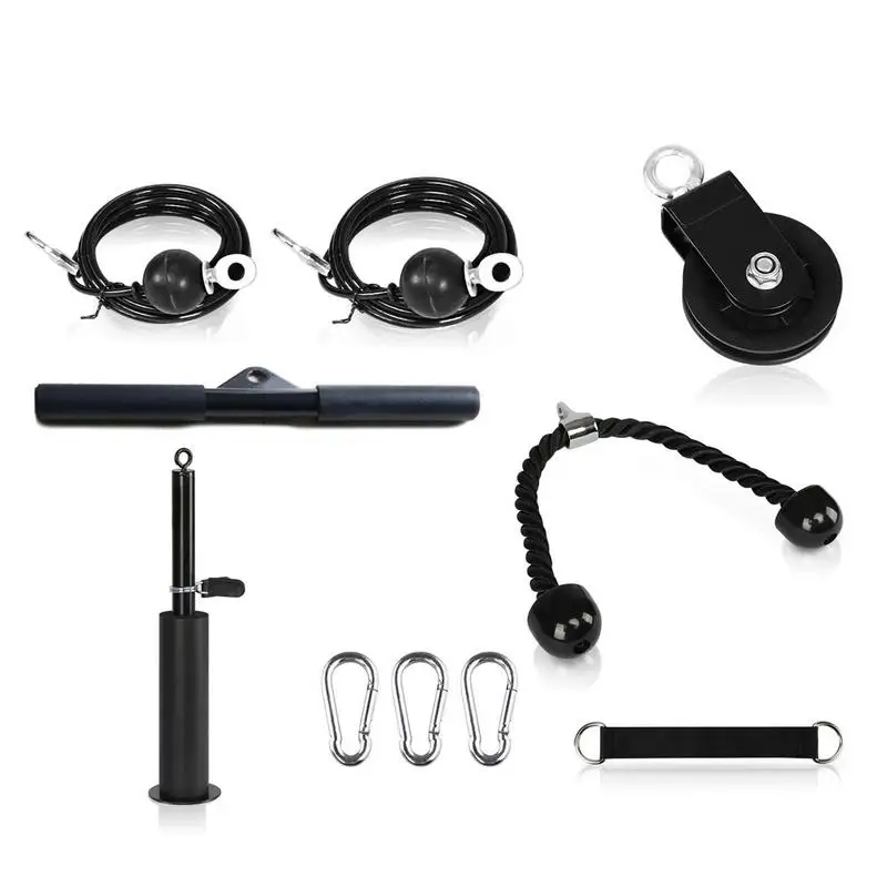 

Home Gym Pulley System Weight Cable Pulley System Gym Dual Cable Machine70'And 90'' With Loading Pin For Triceps Pull Down