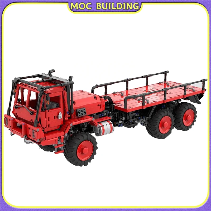 Техническая красная модель грузовика приоритетная Дельта 6x6 шарнирные