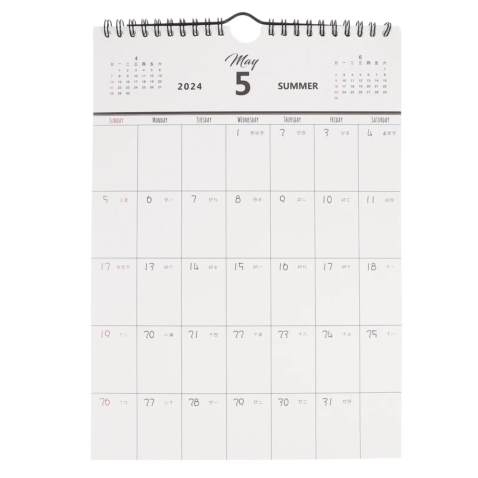 

Спиральный переплет календарь ежемесячный календарь настенный календарь для встреч подвесной календарь для дома 2024