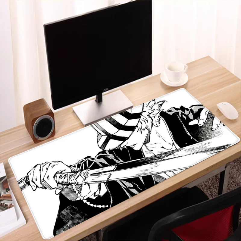 XXL Коврик для мыши Samurai Comic Art Нескользящие настольные коврики с прошитыми краями