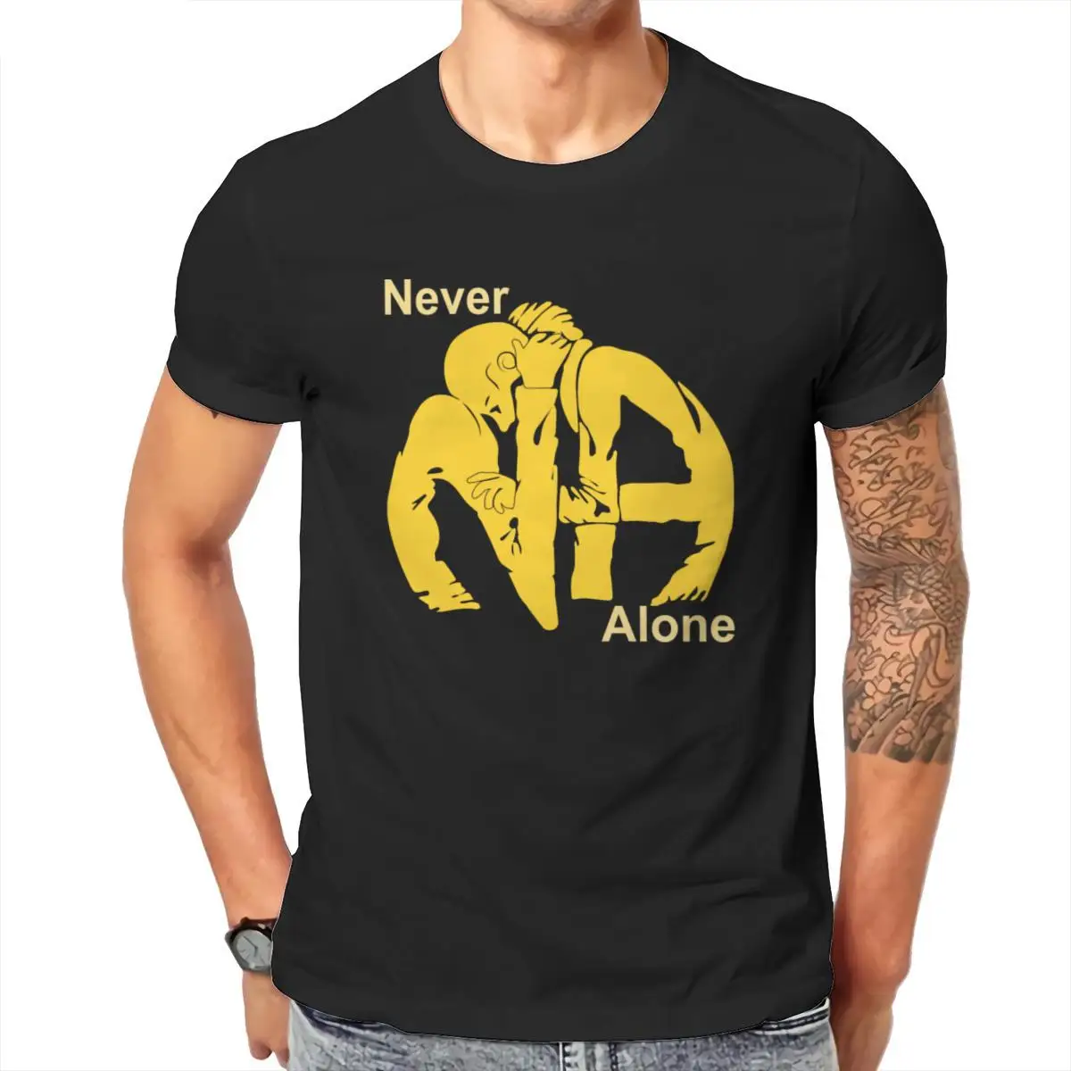 

Wholesale Never Alone Narcotics Anonymous NA Apparel Unisex Heather Prism T-Shirt White Anime Aesthetic For Boy Clothing 103365