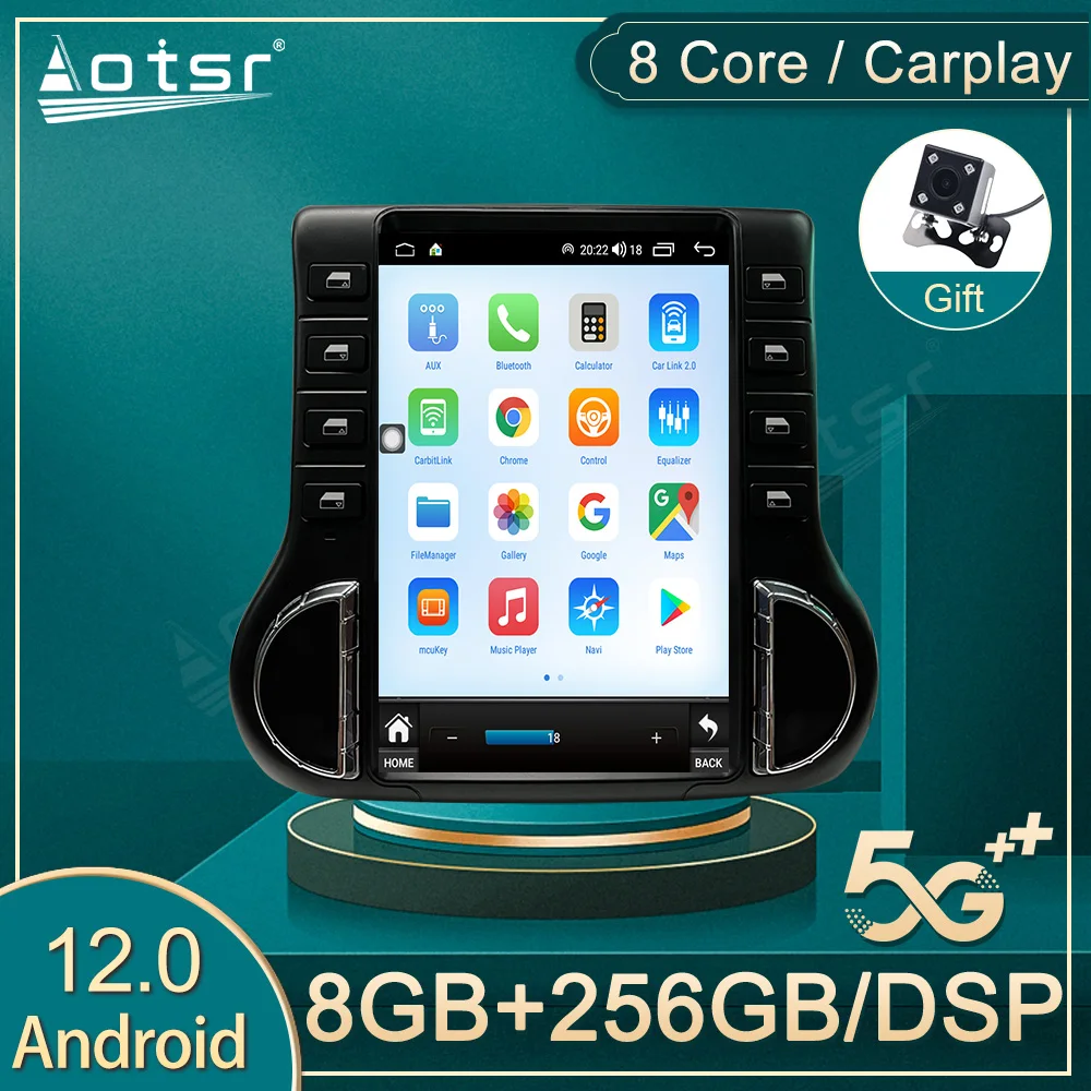 

Android 12 мультимедийный радиопроигрыватель для Jeep Wrangler JK 2011 2012 2013 2014 2015 2016 2017 GPS навигация Авторадио приемник головное устройство