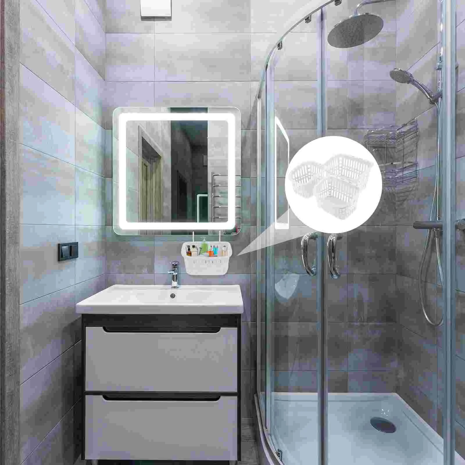 

Basket Storage Hangingbaskets Hook Organizerwire Grid Shelving Home Wall Fruit Door Clothesbathroom Over The Small Laundry