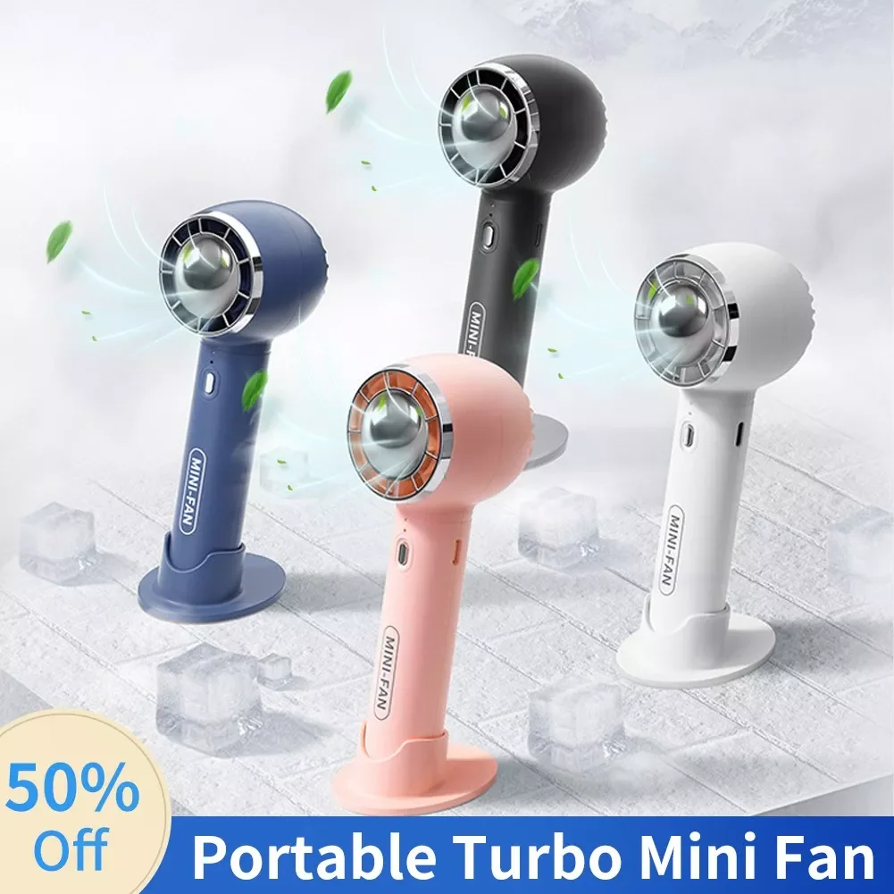

NEW2023 2022 Handheld Fan Portable Air Conditioner Turbo Fans USB Rechargeable Air Conditioners Personal Fans Bladeless Small Po