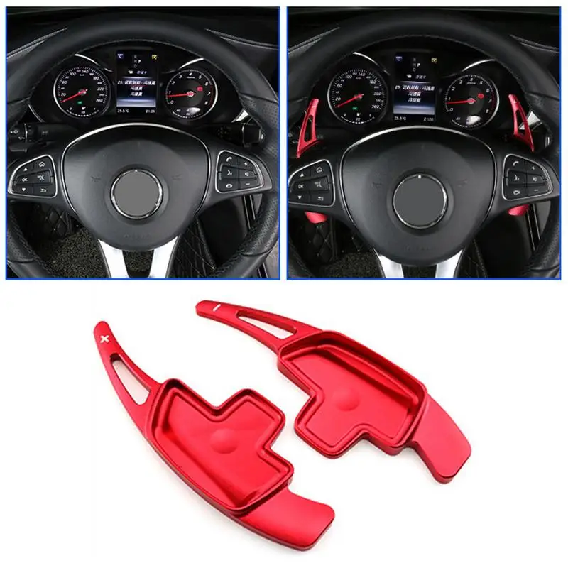 

A Pair Steering Wheel Paddle Shifter Extension For Mercedes Aluminum-Alloy Shift Paddle Blade