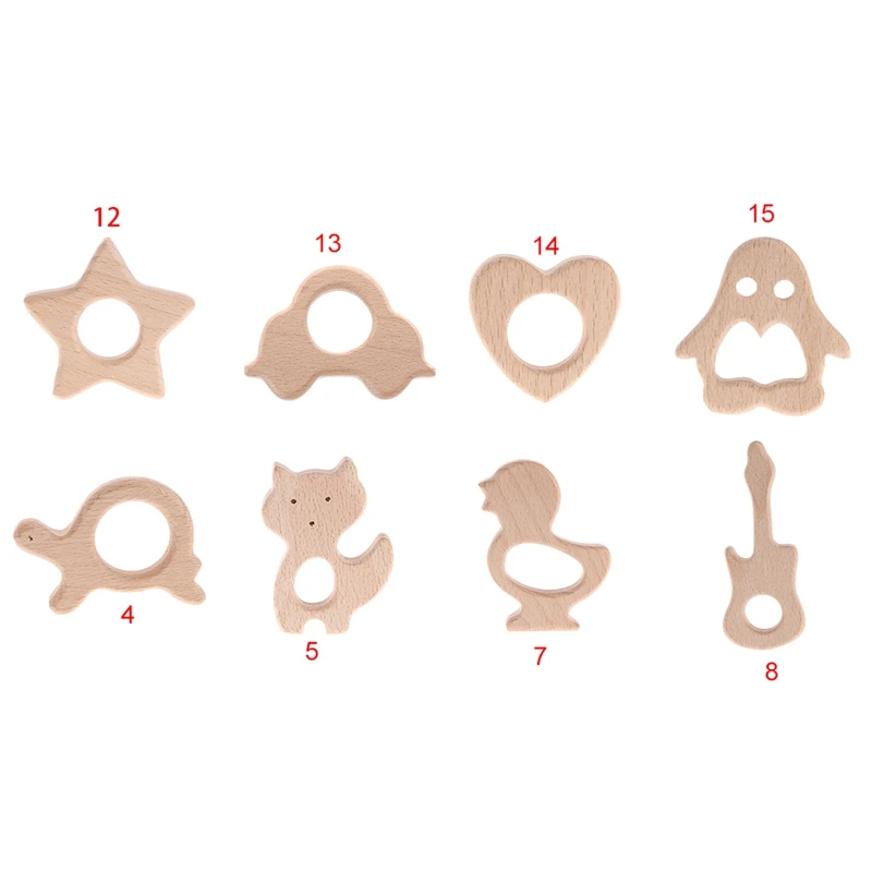 

Wooden Soft-textured Teether for Baby Sensory Exploration and Teething Relief
