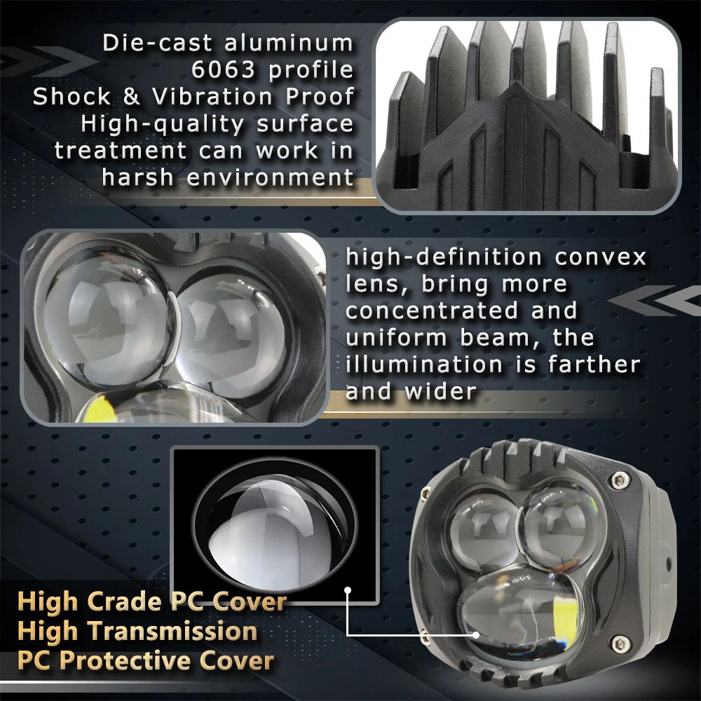 3-дюймовый лазерный свет светодиодные линзы рабочая лампа для бездорожья 4x4
