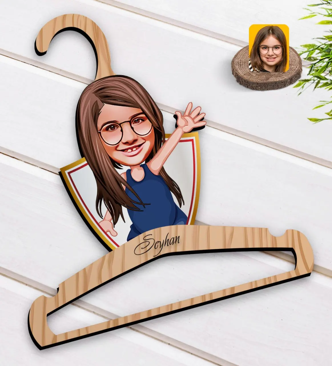 

Персонализированное женское детское карикатура на деревянное платье ацемедиа-4