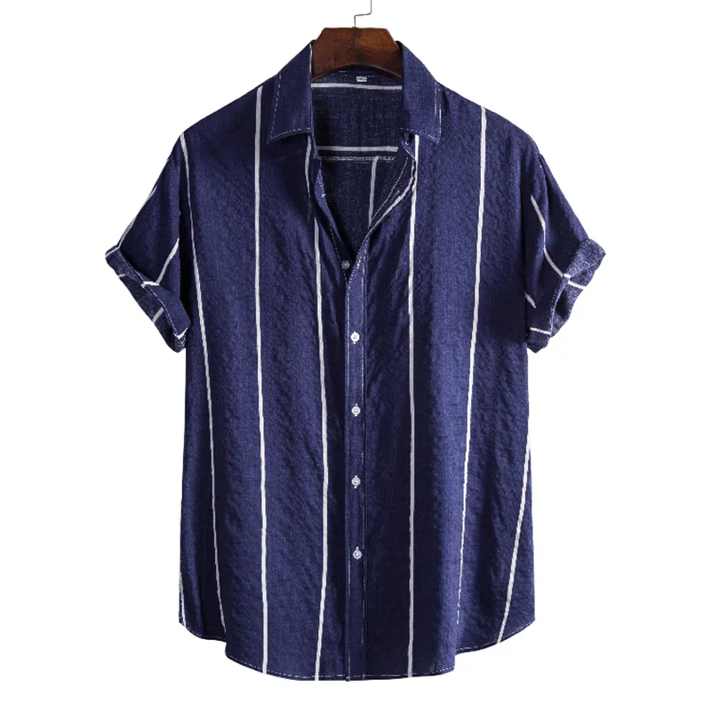 Summer Mens Hawaiian Shirt Patchwork Print Shirts Short Sleeve Button Shirts Beach Wear Mens Top Casual Men Clothing Camisas