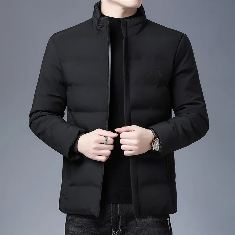 Brand Casual Fashion Quilted Jacket Men Warm Parkas Thick Windbreaker Cropped Coats Mens Clothes 2023 Winter High Quality New