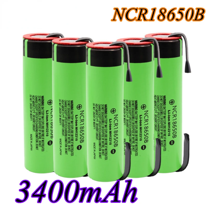 

100% Новый оригинальный 18650 аккумулятор NCR18650B 3,7 в 3400 мАч 18650 литиевый перезаряжаемый аккумулятор для сварки из никеля