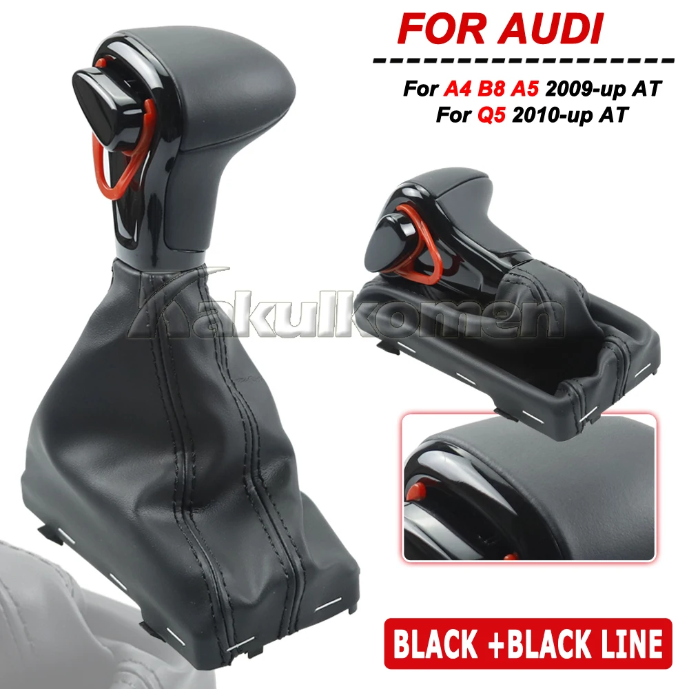 

Новый автоматический рычаг переключения передач с черной/красной/белой линией для Audi A4 B8 A5 Q5 2009 2010 2011 20