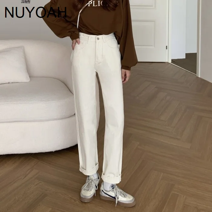 

Джинсовые брюки с высокой талией и широкими штанинами, белые, 2021