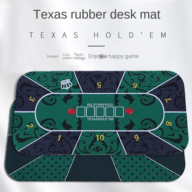 

40x90cm Texas Hold'em Tablecloth Poker Board Game Rubber Pad Casino Gaming Roulette Dice Betting Mat Poker Table Mat