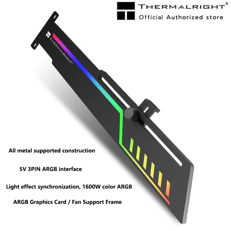 

Thermalright TR-GCSF SYNC ARGB Metal Support Structure 5V 3PIN Serial Interface 348x266x8mm Graphics Card Support Frame