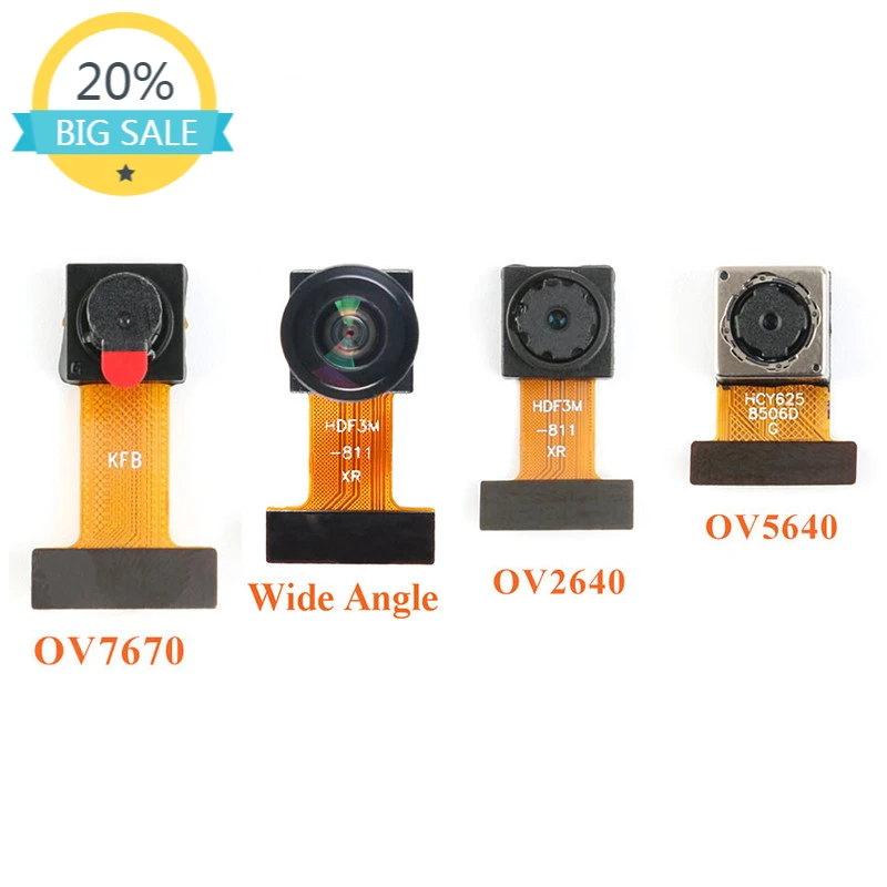 

OV2640 OV7670 OV5640-AF Mini Camera Module CMOS Image Sensor 2 Million Pixel Wide Angle Camera Monitor Identification