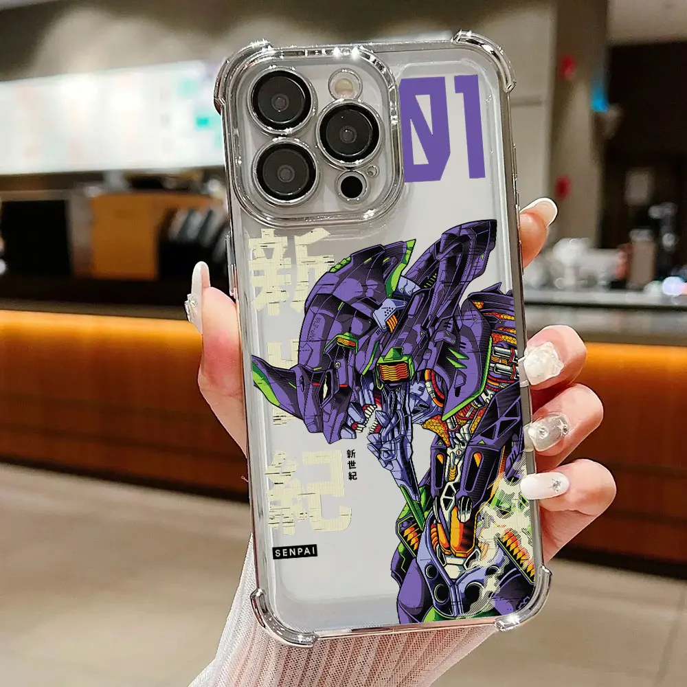 Фото Чехол для телефона с изображением аниме E-Evangelions для Samsung S26 S25 S24 S23 S22 S21 S20 FE Note20 Edge Plus Ultra 4G 5G с защитой от падений и воздушной подушкой №3