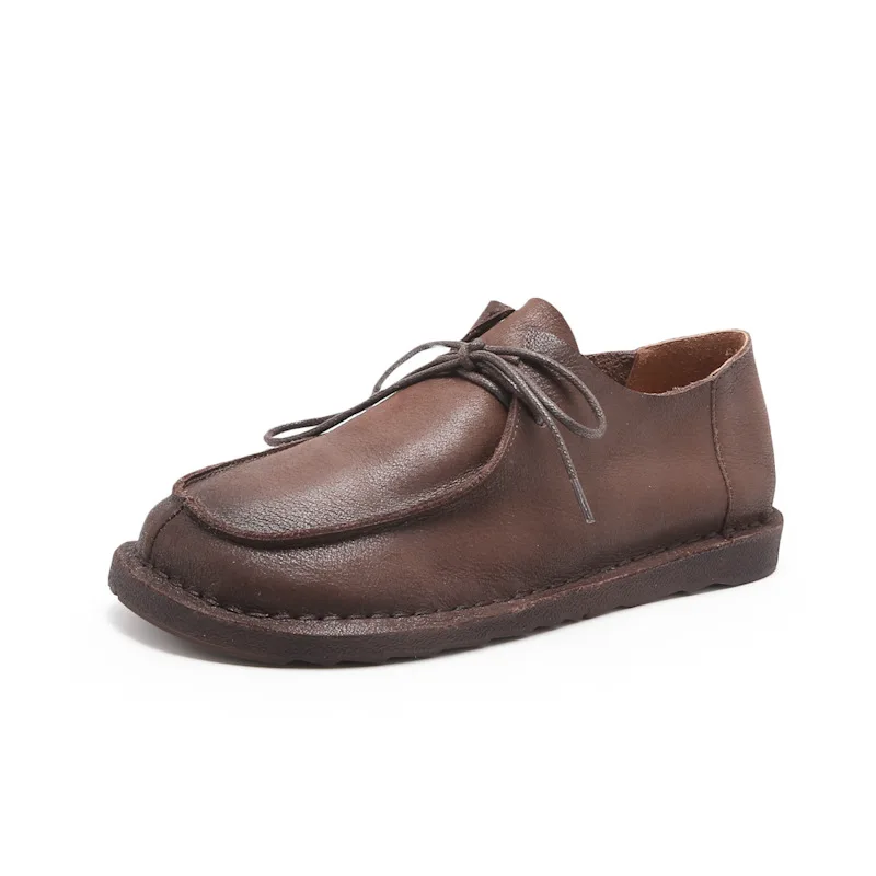 

Lace-Up Leather Casual Women's Shoes