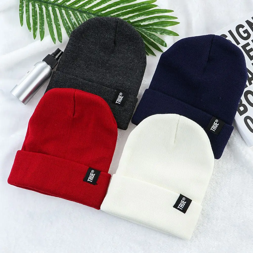 

Solid Color Unisex Winter Warm Knit Hats Soft Cuffed Slouchy Beanie for Men Women Winter Warm Ski Baggy Classic Hat Skullcap