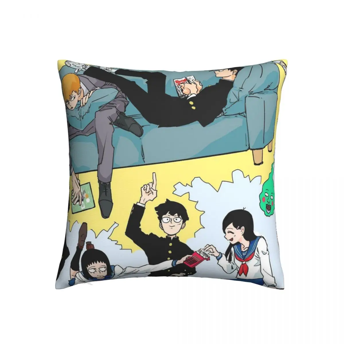 

Mob Psycho 100 Pillowcase Polyester Cushion Cover Decorative Anime Pillow Case Cover Home Wholesale 18'